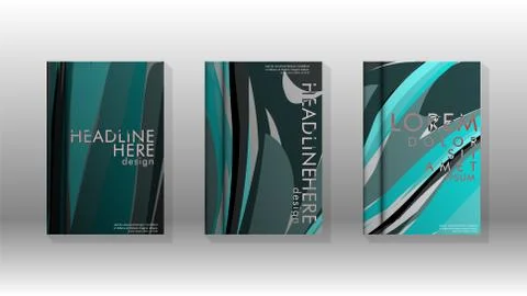 Abstract cover with wave elements. book design concept. Futuristic business l 스톡 일러스트