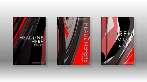 Abstract cover with wave elements. book design concept. Futuristic business l Stock Illustration