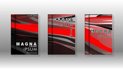 Abstract cover with wave elements. book design concept. Futuristic business l Illustrazione stock