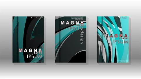 Abstract cover with wave elements. book design concept. Futuristic business l Stock Illustration