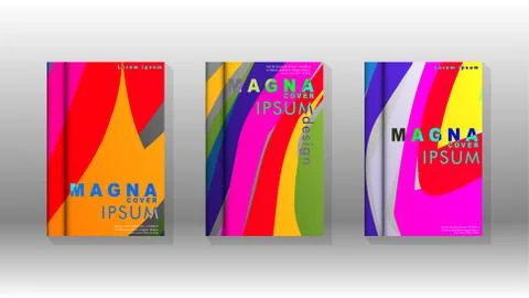 Abstract cover with wave elements. book design concept. Futuristic business l イラスト素材