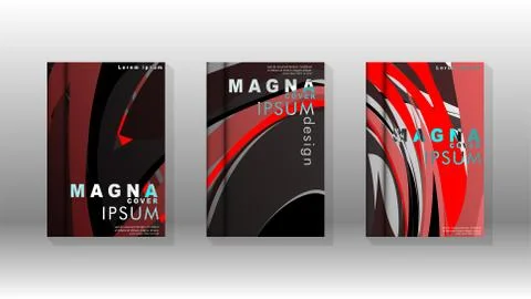 Abstract cover with wave elements. book design concept. Futuristic business l Illustrazione stock
