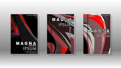 Abstract cover with wave elements. book design concept. Futuristic business l Stock Illustration