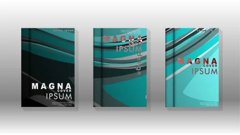 Abstract cover with wave elements. book design concept. Futuristic business l Stock Illustration