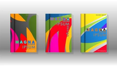 Abstract cover with wave elements. book design concept. Futuristic business l Stock Illustration