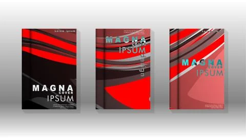 Abstract cover with wave elements. book design concept. Futuristic business l Stock Illustration