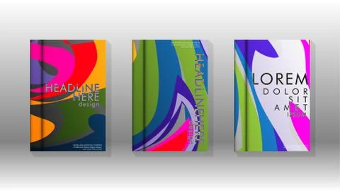 Abstract cover with wave elements. book design concept. Futuristic business l Stock Illustration