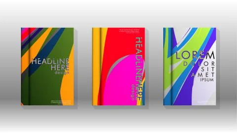 Abstract cover with wave elements. book design concept. Futuristic business l 스톡 일러스트