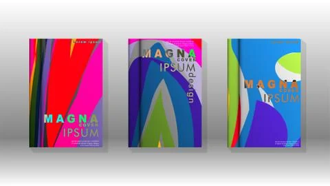 Abstract cover with wave elements. book design concept. Futuristic business l Stock Illustration