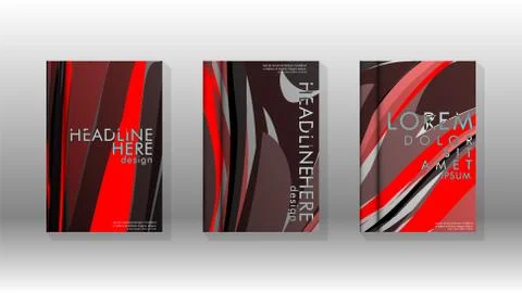Abstract cover with wave elements. book design concept. Futuristic business l Illustrazione stock