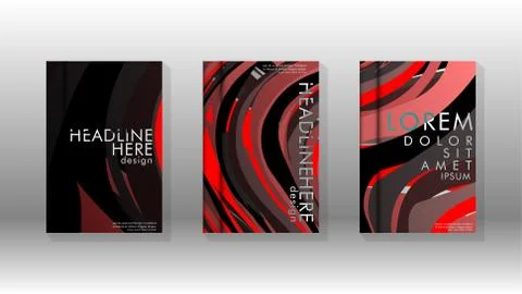 Abstract cover with wave elements. book design concept. Futuristic business l Stock Illustration