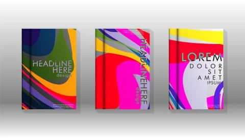 Abstract cover with wave elements. book design concept. Futuristic business l Stock Illustration