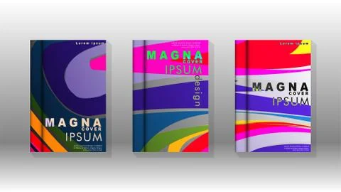 Abstract cover with wave elements. book design concept. Futuristic business l Stock Illustration