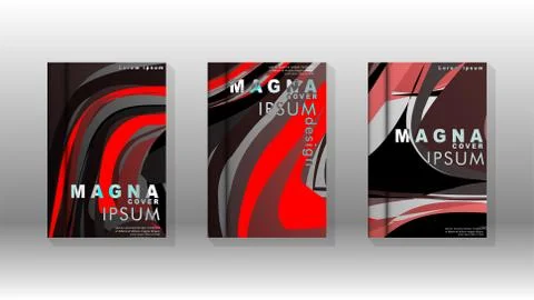 Abstract cover with wave elements. book design concept. Futuristic business l イラスト素材