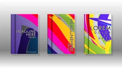 Abstract cover with wave elements. book design concept. Futuristic business l Stock Illustration