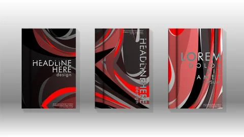 Abstract cover with wave elements. book design concept. Futuristic business l Stock Illustration