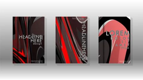 Abstract cover with wave elements. book design concept. Futuristic business l Illustrazione stock