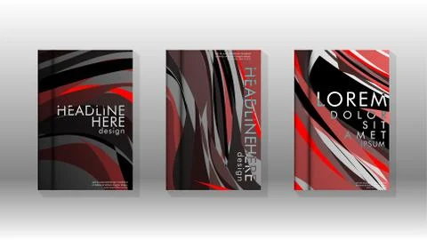Abstract cover with wave elements. book design concept. Futuristic business l Illustrazione stock