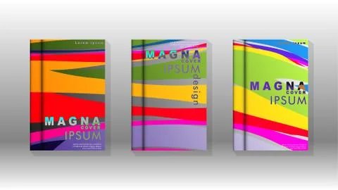 Abstract cover with wave elements. book design concept. Futuristic business l Illustrazione stock