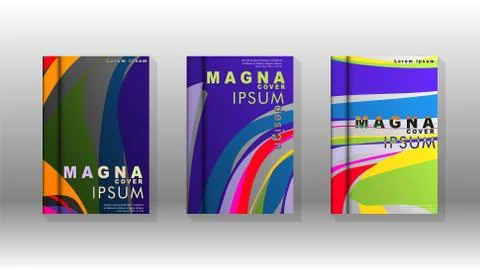 Abstract cover with wave elements. book design concept. Futuristic business l Stock Illustration