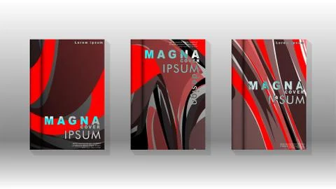 Abstract cover with wave elements. book design concept. Futuristic business l Stock Illustration