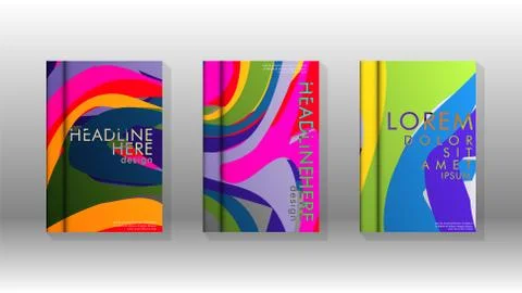 Abstract cover with wave elements. book design concept. Futuristic business l Stock Illustration