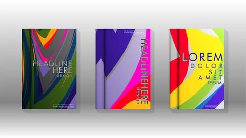 Abstract cover with wave elements. book design concept. Futuristic business l 스톡 일러스트