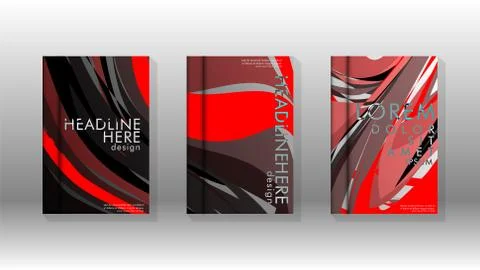 Abstract cover with wave elements. book design concept. Futuristic business l Stock Illustration
