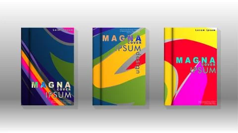 Abstract cover with wave elements. book design concept. Futuristic business l Illustrazione stock