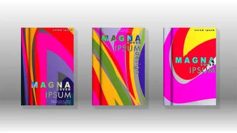 Abstract cover with wave elements. book design concept. Futuristic business l Stock Illustration