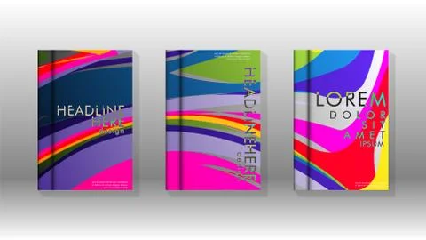 Abstract cover with wave elements. book design concept. Futuristic business l Stock Illustration