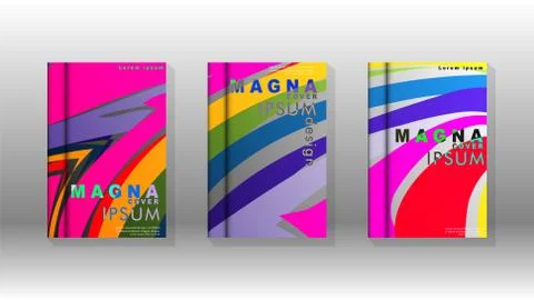 Abstract cover with wave elements. book design concept. Futuristic business l Stock Illustration