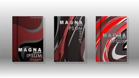 Abstract cover with wave elements. book design concept. Futuristic business l 스톡 일러스트