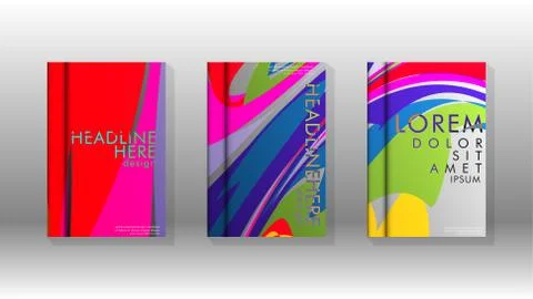 Abstract cover with wave elements. book design concept. Futuristic business l イラスト素材
