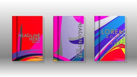 Abstract cover with wave elements. book design concept. Futuristic business l Stock Illustration
