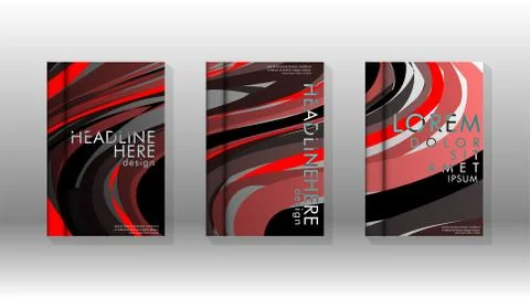 Abstract cover with wave elements. book design concept. Futuristic business l Stock Illustration