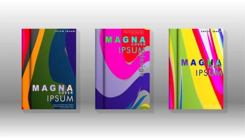 Abstract cover with wave elements. book design concept. Futuristic business l Stock Illustration