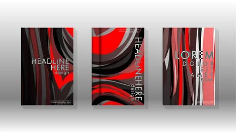 Abstract cover with wave elements. book design concept. Futuristic business l 스톡 일러스트