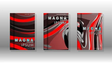 Abstract cover with wave elements. book design concept. Futuristic business l イラスト素材