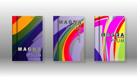 Abstract cover with wave elements. book design concept. Futuristic business l Stock Illustration