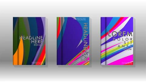 Abstract cover with wave elements. book design concept. Futuristic business l Illustrazione stock