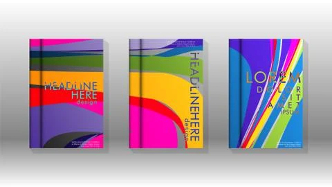 Abstract cover with wave elements. book design concept. Futuristic business l Stock Illustration
