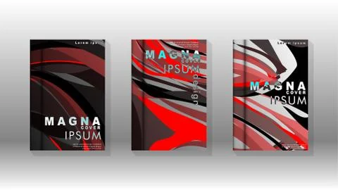 Abstract cover with wave elements. book design concept. Futuristic business l Stock Illustration