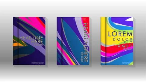Abstract cover with wave elements. book design concept. Futuristic business l イラスト素材