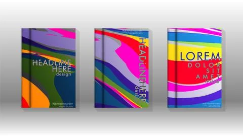 Abstract cover with wave elements. book design concept. Futuristic business l 스톡 일러스트