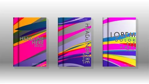 Abstract cover with wave elements. book design concept. Futuristic business l 스톡 일러스트