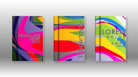 Abstract cover with wave elements. book design concept. Futuristic business l Stock Illustration