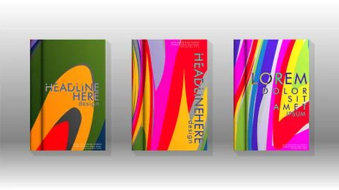 Abstract cover with wave elements. book design concept. Futuristic business l Stock Illustration