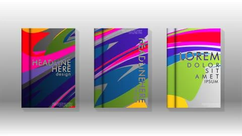 Abstract cover with wave elements. book design concept. Futuristic business l Stock Illustration