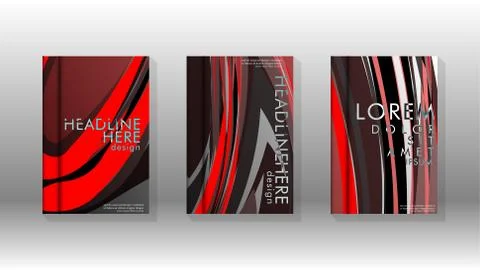 Abstract cover with wave elements. book design concept. Futuristic business l Stock Illustration